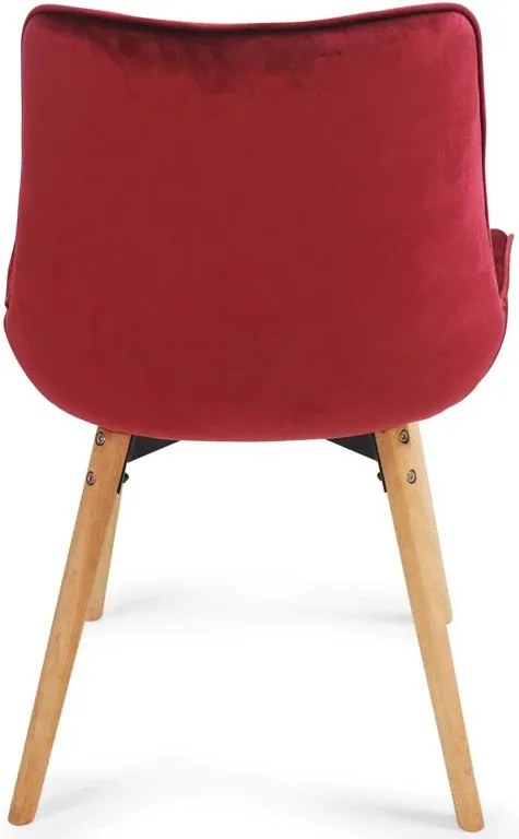 Zestaw krzeseł do jadalni, ciemnoczerwony, 2 szt