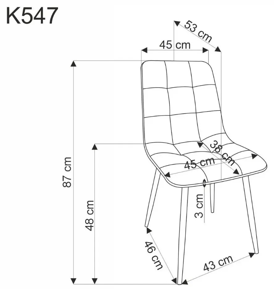 Krzesło tapicerowane K547 beżowe HALMAR