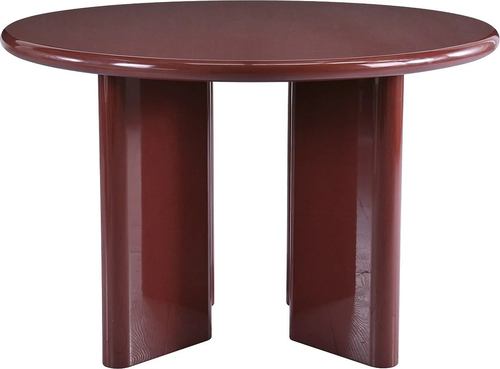 Stół do jadalni dla 4 osób okrągły z MDF - Bordeaux - LUKAVO