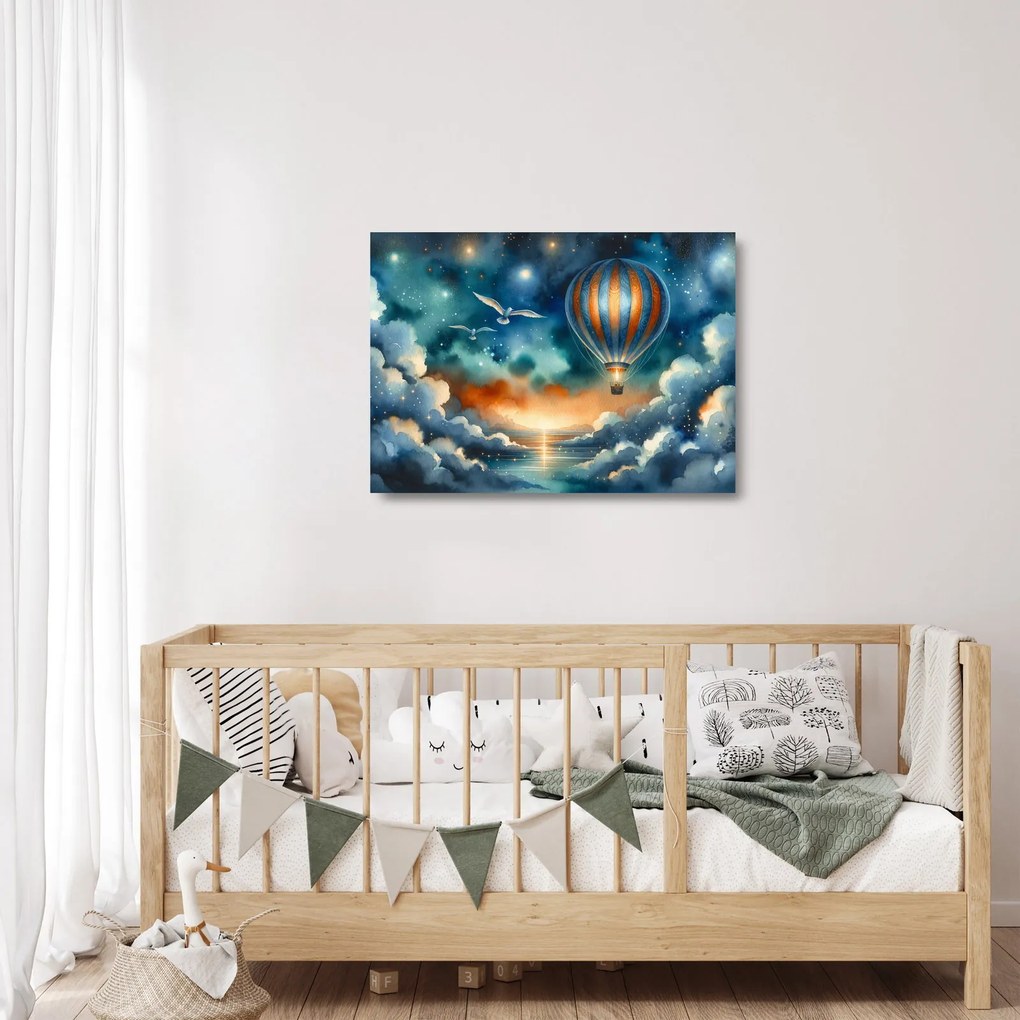 Obraz na szkle - Lot pod nocnym niebem (70x50 cm)