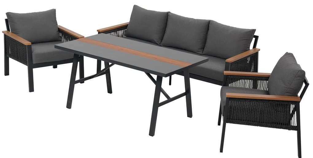 Zestaw mebli ogrodowych Ada antracyt PATIO