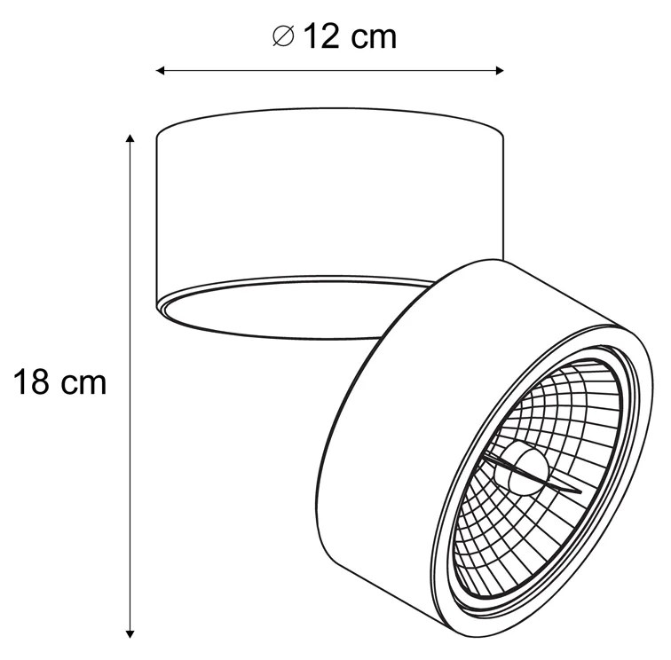 Nowoczesny sufitowy reflektor obrotowy i pochylany beżowy G9 - Go Nine