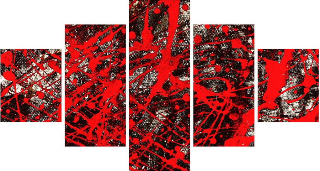 Obraz - Ekspresyjna abstrakcja (125x70 cm)