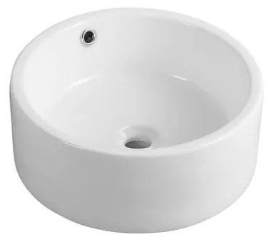 Biała ceramiczna okrągła umywalka ø 42 cm Aqualine – Sapho