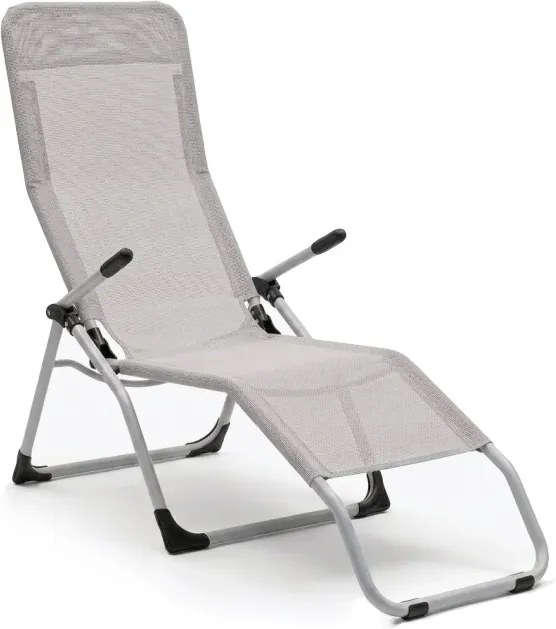 Leżak ogrodowy siateczkowy Barbados, jasnoszary Texteline