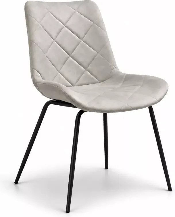 Krzesło tapicerowane Sanche Ideal Black – elegancki design, wysoki komfort i nowoczesne przeszycia karo