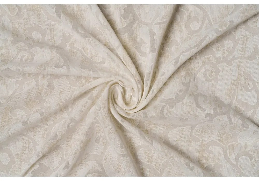 Beżowa firanka 140x260 cm Baroque – Mendola Fabrics