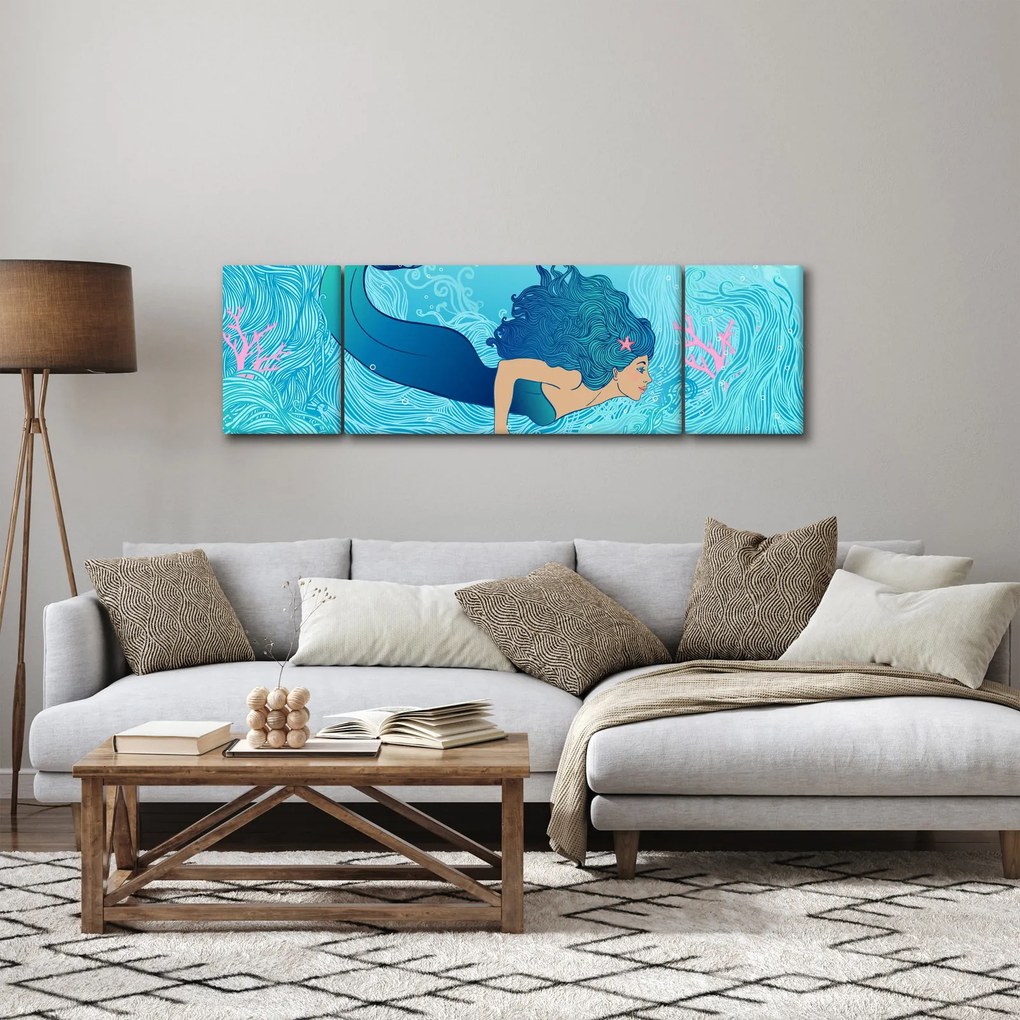 Obraz - Syrenka (170x50 cm)