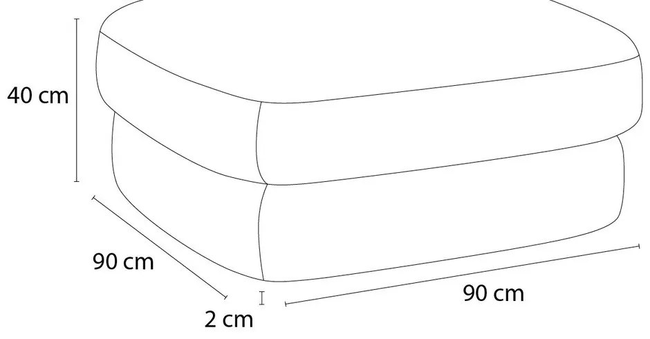 Podnóżek z tkaniny szenilowej w kolorze khaki Leonore – Bobochic Paris