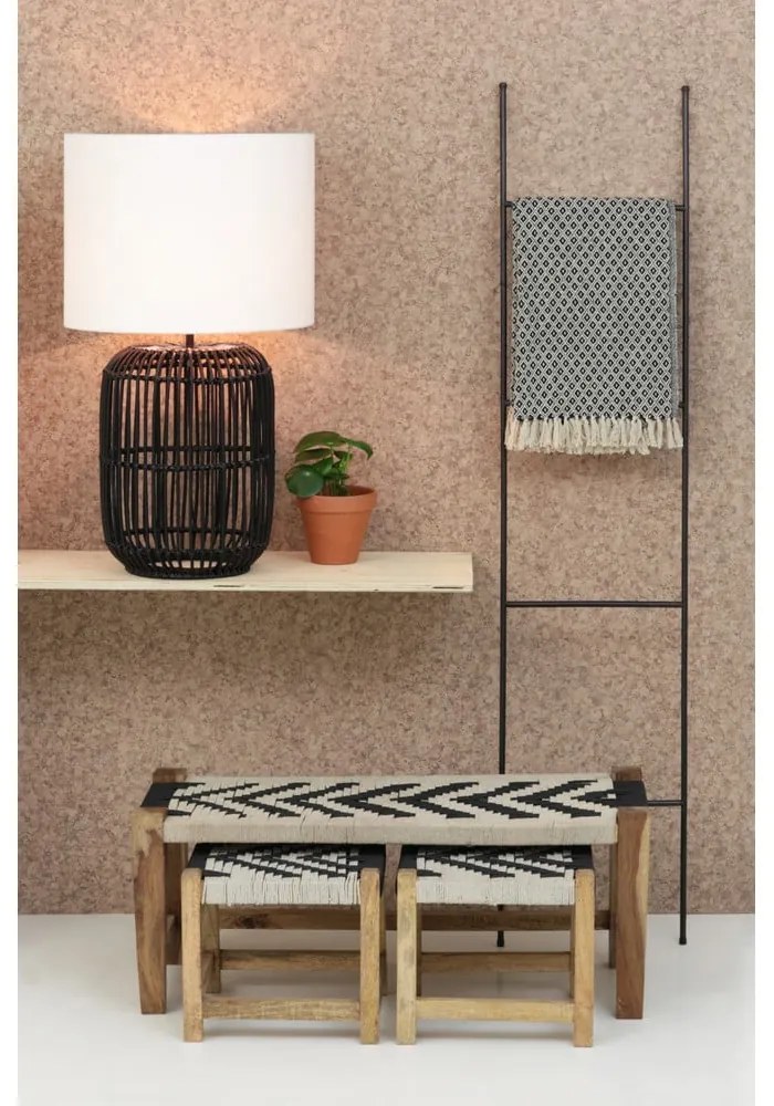 Czarna metalowa drabinka dekoracyjna Siem – Light &amp; Living