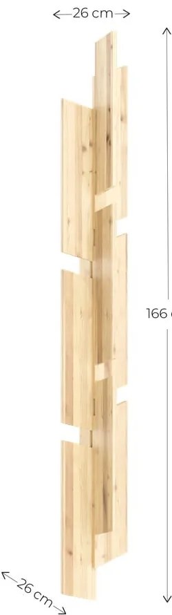 Wieszak ścienny z litego drewna sosnowego w naturalnym kolorze 26 cm Keeper – Karup Design