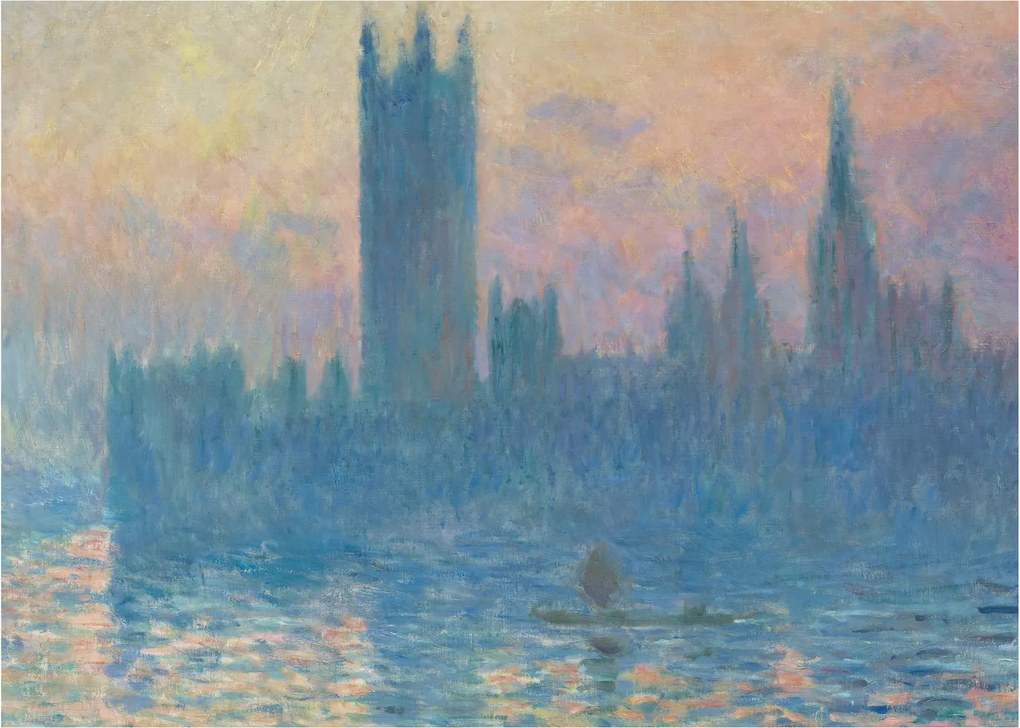 Obraz - Claude Monet, The Houses of Parliament, Sunset, reprodukcje (70x50 cm)
