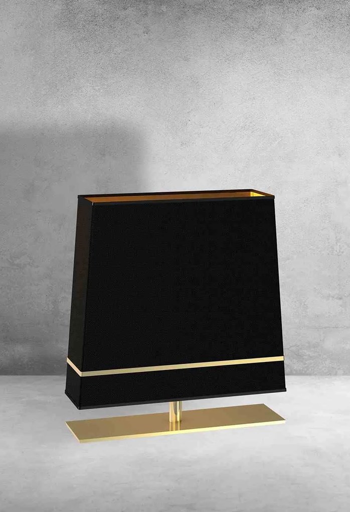 Lampa Stojąca VOLANS 1xE27 czarna i złota