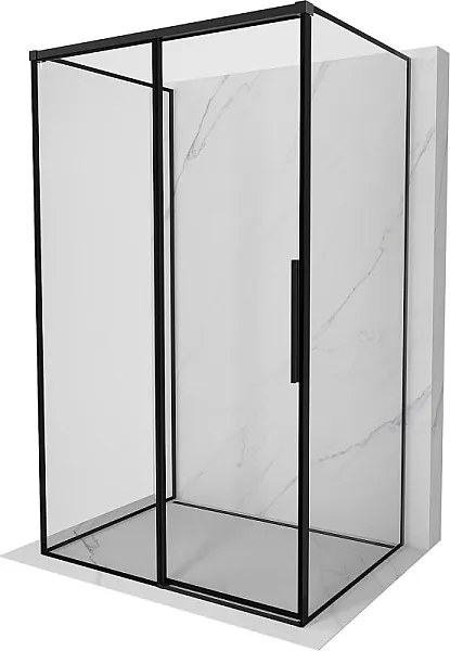 Mexen Rox-3S kabina prysznicowa 3-ścienna rozsuwana lewa 95 x 120 cm, czarna ramka, czarna - 8C2-095-120-70-70-3S-L
