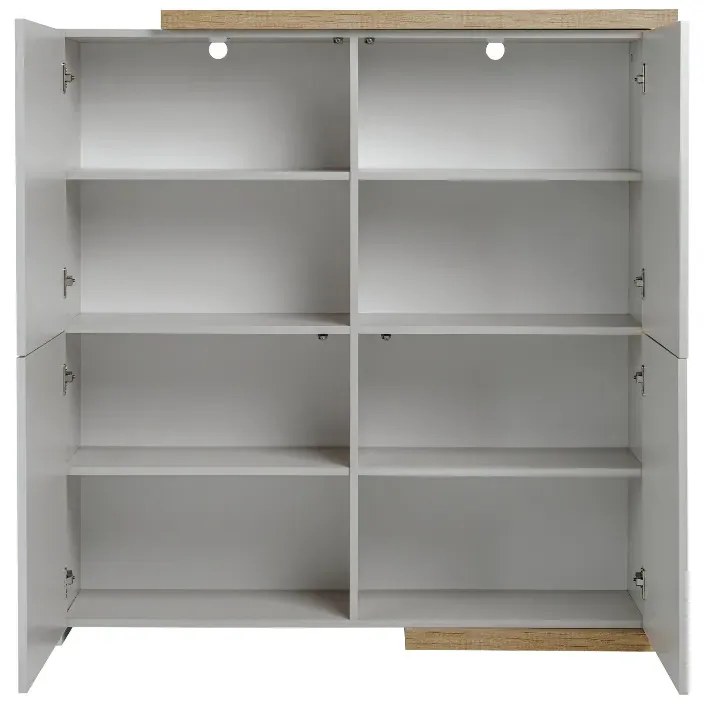 Komoda DASAR 130 4D dąb artisan/kaszmir FURNIVAL