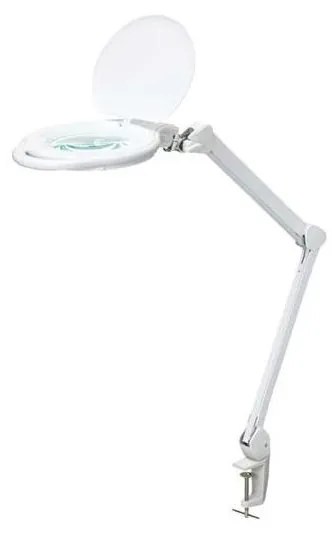 LED Ściemnialna lampa stołowa z lupą LED/10W/230V biała