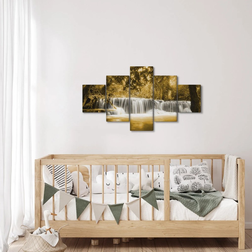 Obraz - Wodospad, vintage (125x70 cm)