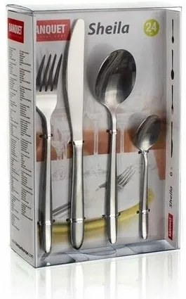 Banquet Zestaw sztućców ze stali nierdzewnejSHEILA, 24 szt.