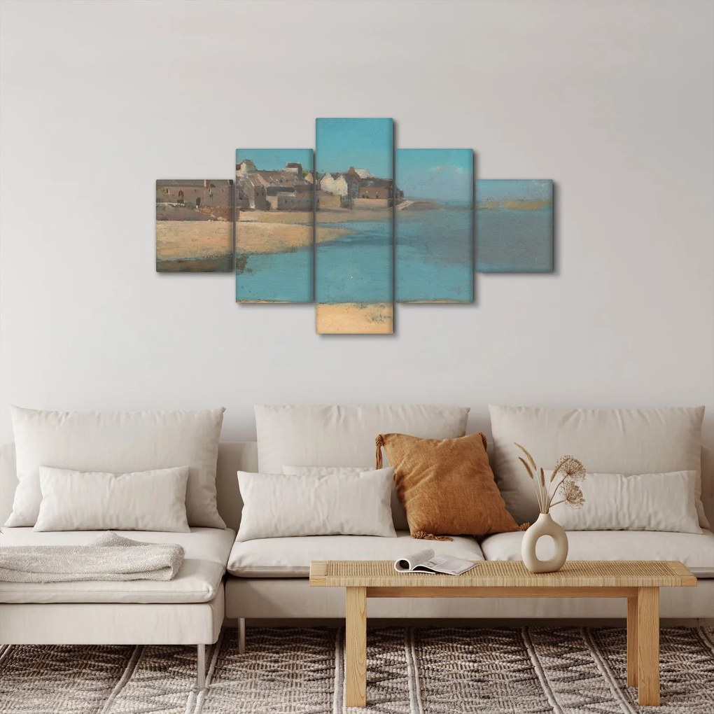 Obraz - Odilon Redon, Village by the Sea in Brittany, reprodukcje (125x70 cm)