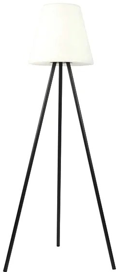 Nowoczesna lampa podłogowa zewnętrzna czarna IP44 z LED na solar - Virginia