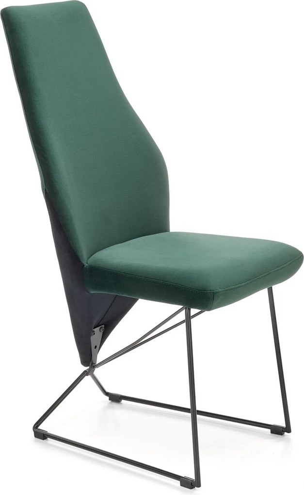 Oryginalne krzesło tapicerowane tkaniną welurową K485