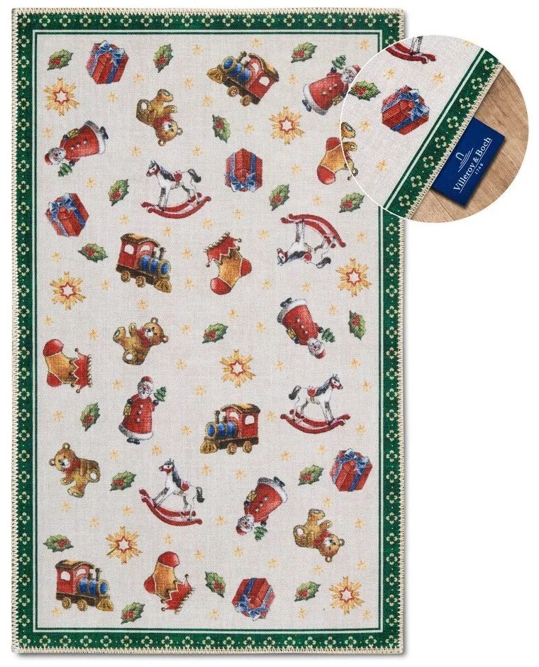 Zielony dywan ze świątecznym motywem 50x80 cm Green Christmas – Villeroy&amp;Boch