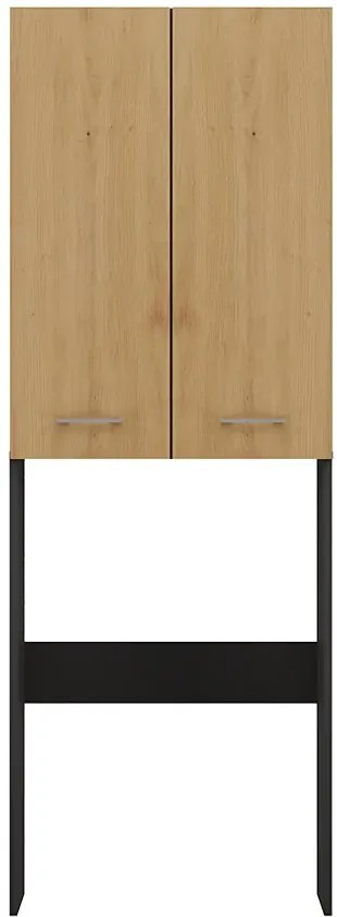 Szafka na pralkę z półkami antracyt + dąb artisan W3-A97