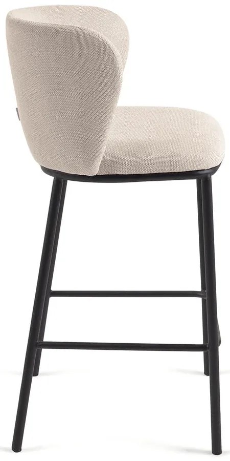 Beżowy hoker (wysokość siedziska 65 cm) Ciselia – Kave Home