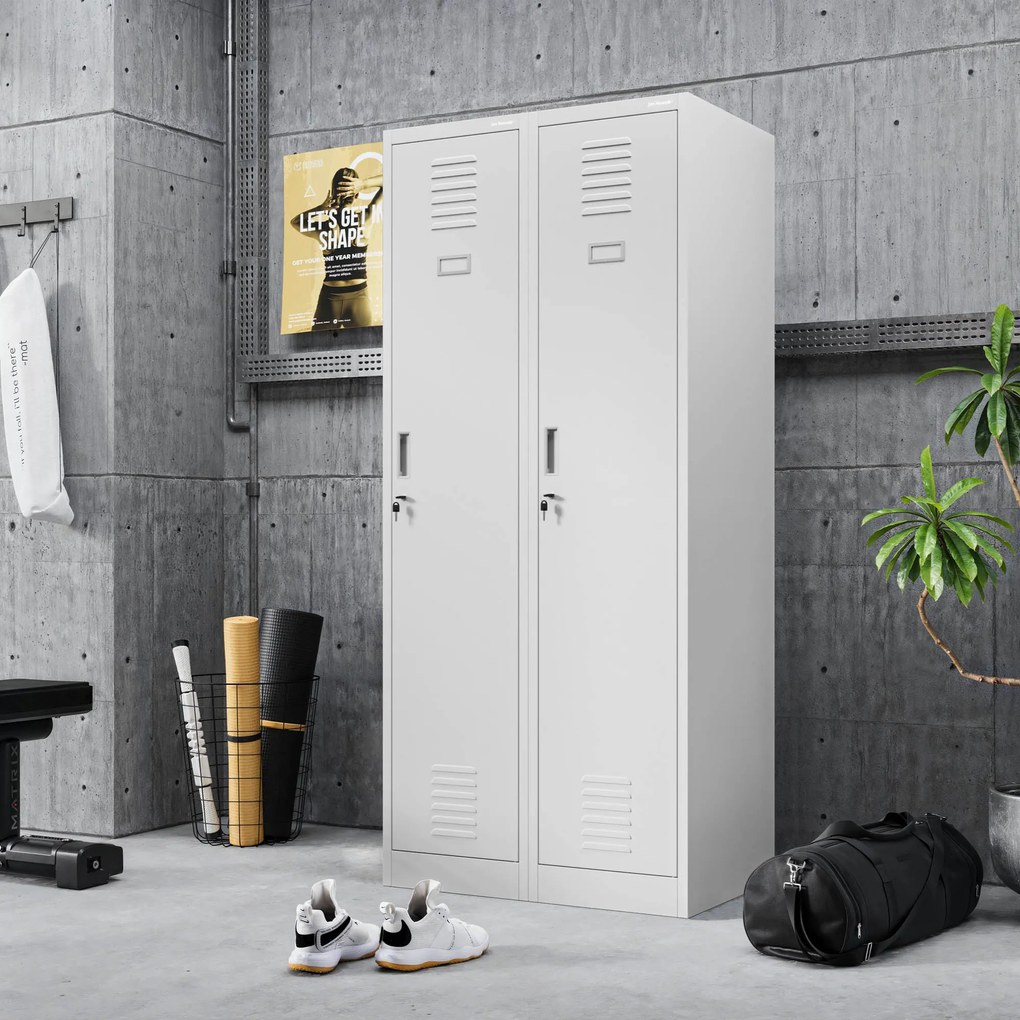 Szafka pracownicza metalowa szara: KACPER 1 Plus