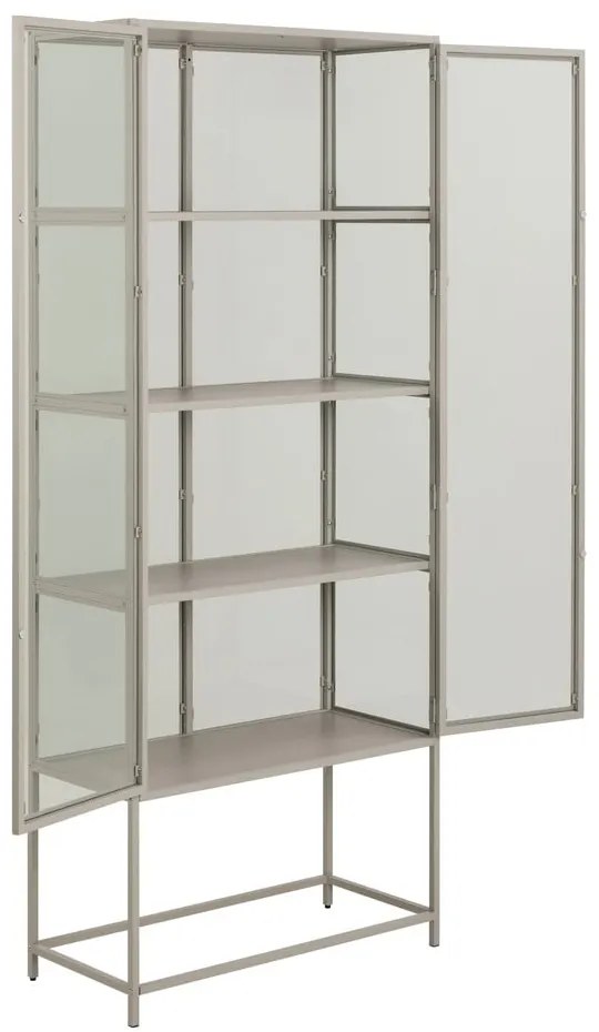 Szara witryna 77x186x35 cm Seaford – Actona