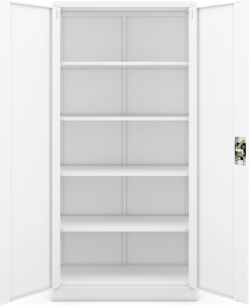 Szafa biurowa Jan dwudrzwiowa 90x40x185 cm biała