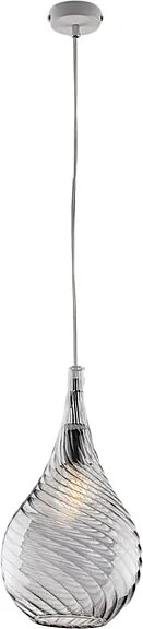 Zawieszenie Pluvia Iron z szarym szkłem pyreksowym 1 światło 142 Ø20 BL264-S1-GR