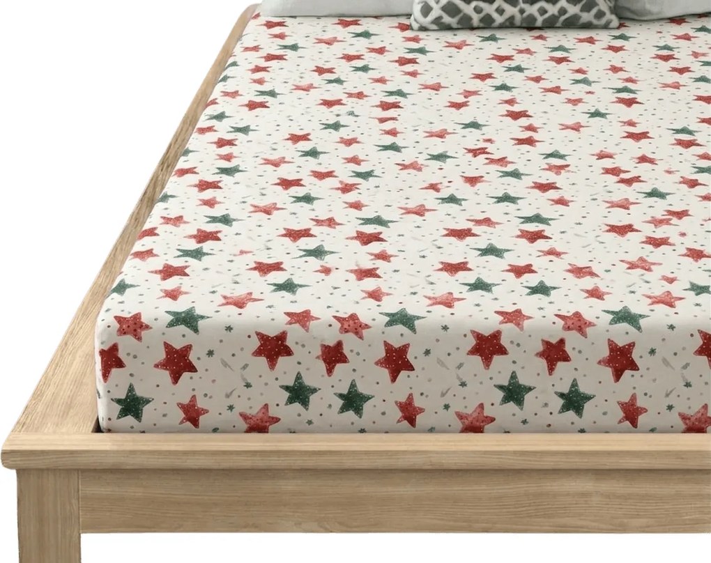 PrzytulneMieszkanie.pl Prześcieradło z mikrofibry COLORFUL STARS kolorowe 180x200 cm