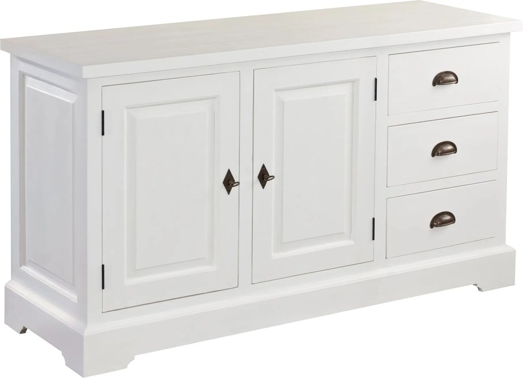 Komoda Brighton 3 szuflady + 2 drzwi white