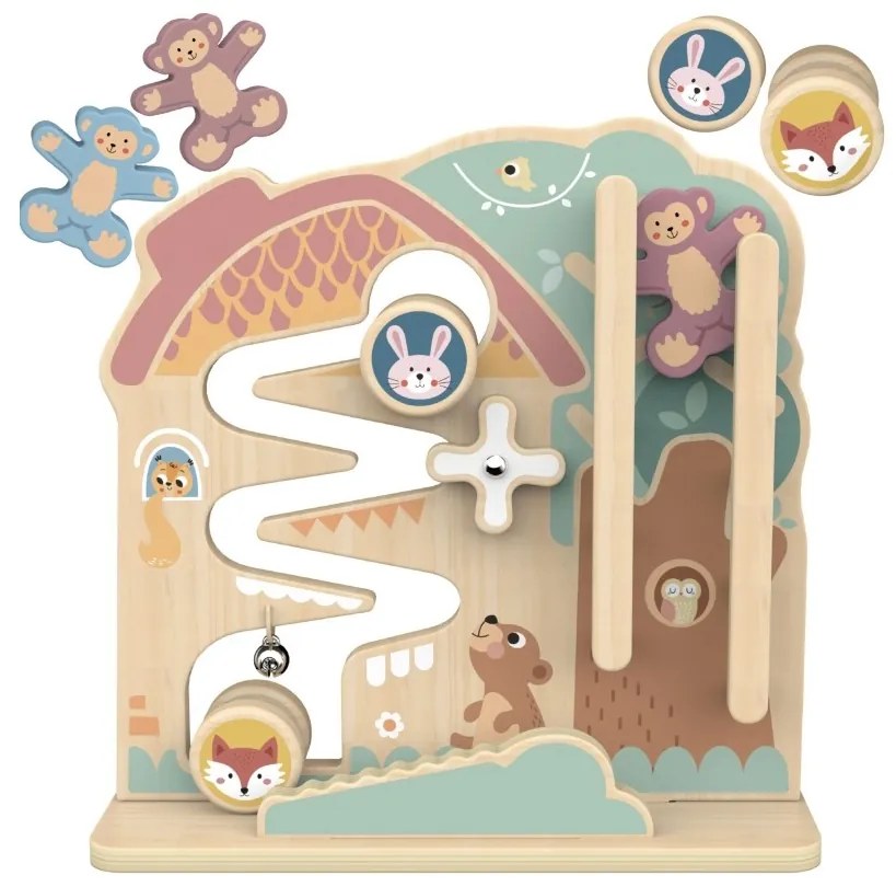 Tooky toy labirynt tablica edukacyjna tor 2w1 labirynt drewniany