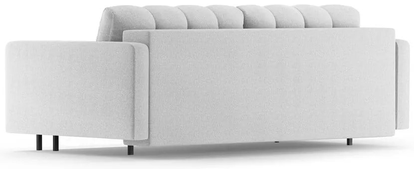 Jasnoszara rozkładana sofa ze schowkiem 222 cm Bali – Cosmopolitan Design