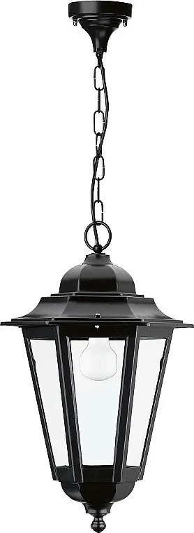 Lampa sufitowa ELITE 6 w stylu klasycznym - wys. 85 cm - E14 70W - szk?o matowe - IP44 - aluminium i czer?
