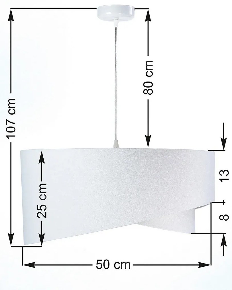 Biało-fioletowa lampa wisząca nad stół - EX990 W5-Z87