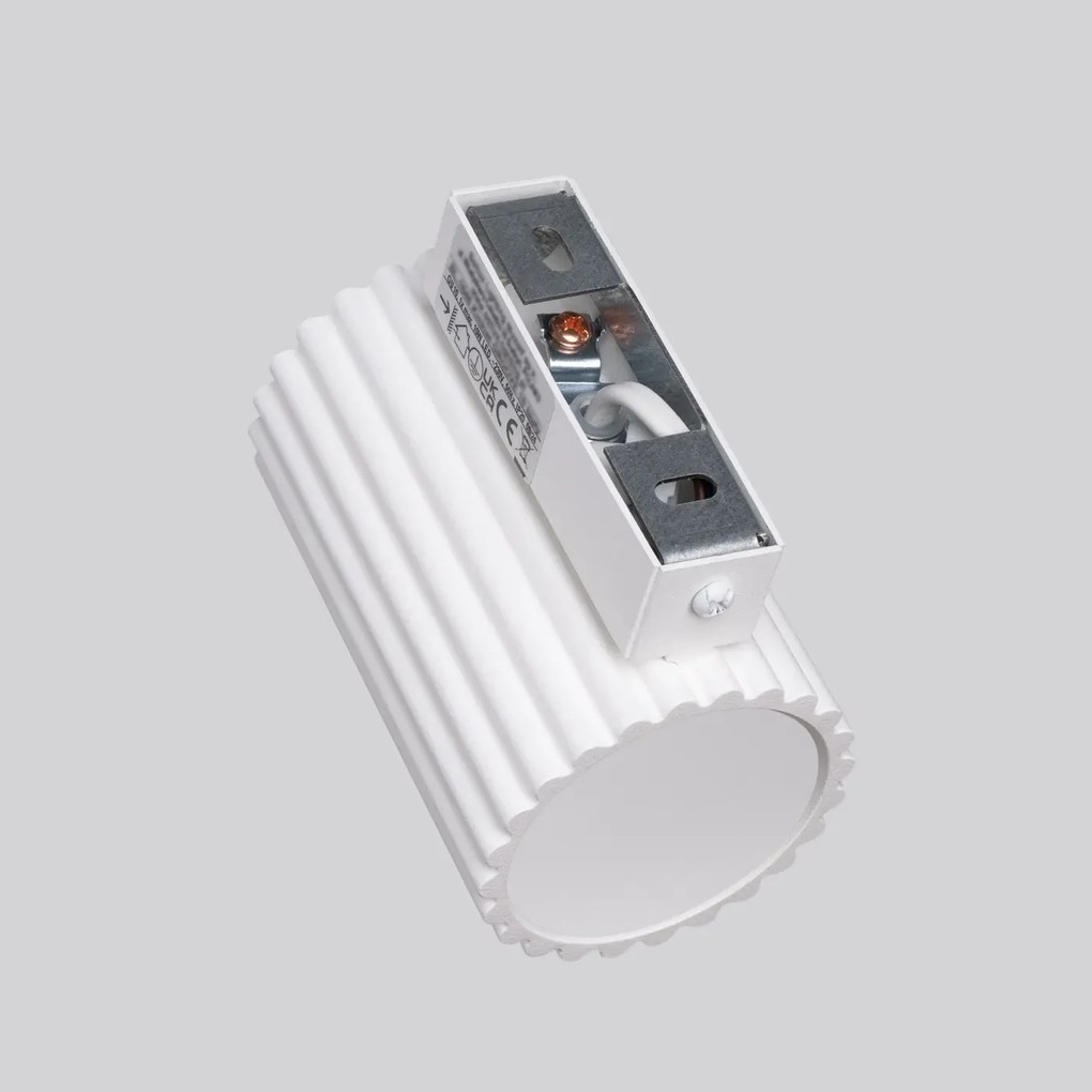Kinkiet KARBON 10 biały ryflowany SOLLUX  LIGHTING