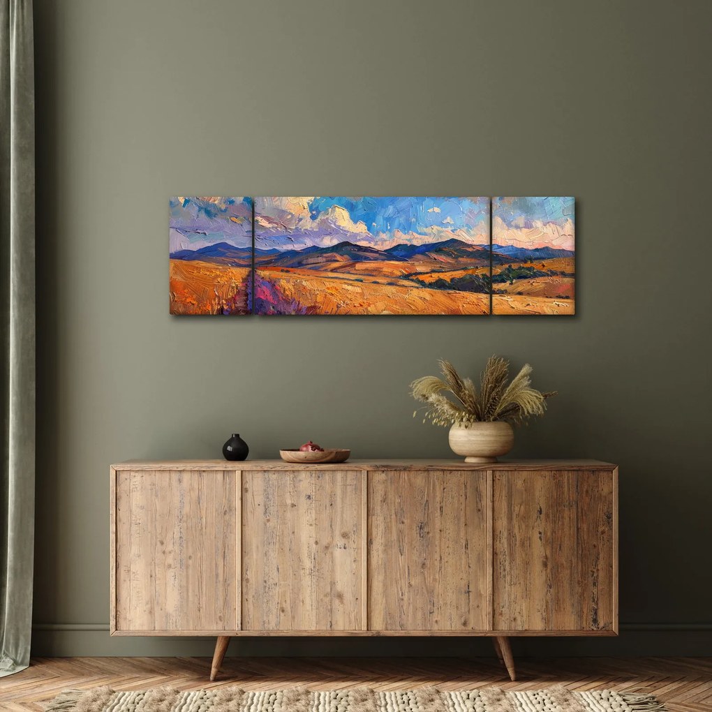 Obraz - Obraz olejny przedstawiający krajobraz (170x50 cm)