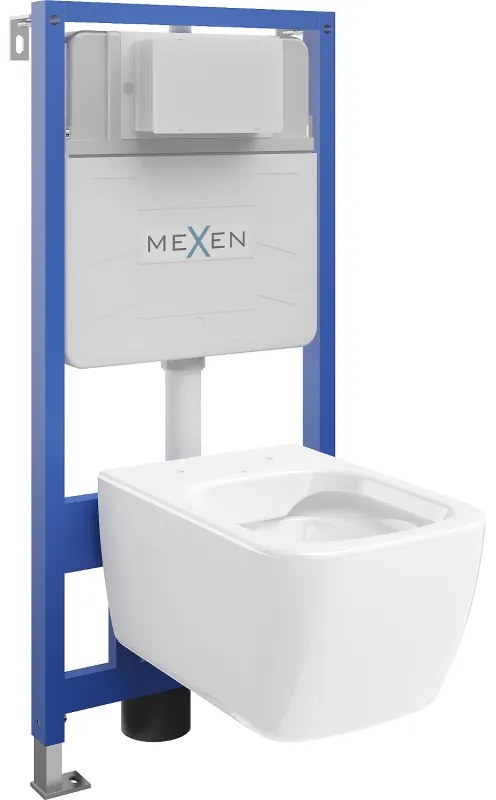 Mexen zestaw podtynkowy WC stelaż Fenix Slim z miską WC Margo, biały połysk - 6103342XX00