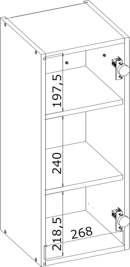 Kuchenna szafka modułowa wisząca BELLA G-30/72 popiel połysk