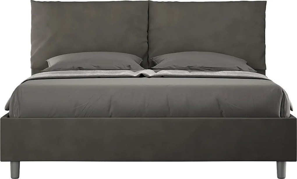 Łóżko bez stelaża tapicerowane 160x200 microfibra Szary Antea