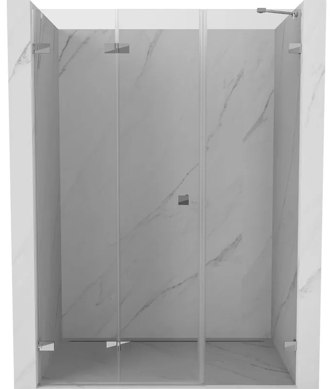 Mexen Lunar-F drzwi prysznicowe składane lewe 145 cm, transparent, chrom - 836S-145-050-01-00-L