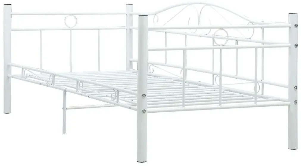 Białe metalowe łóżko pojedyncze 90x200 cm - Korello