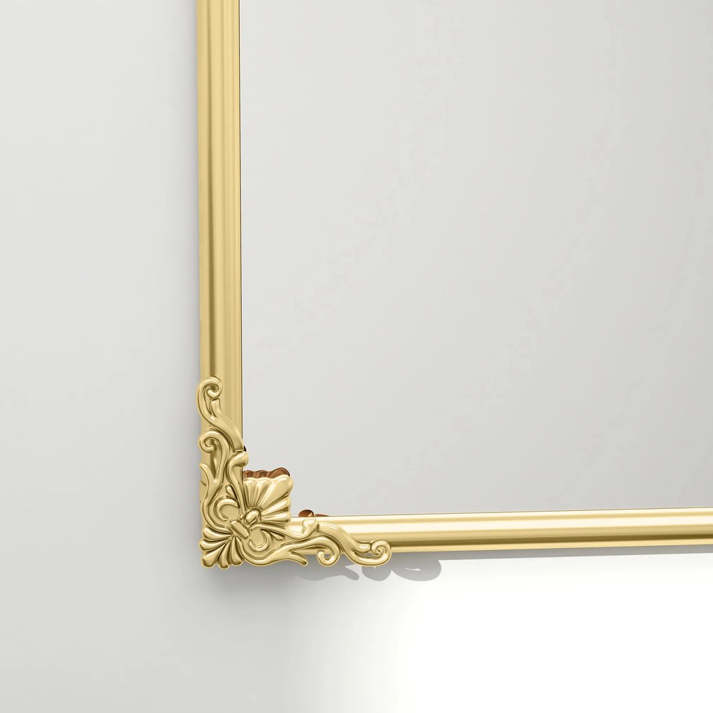 HOMCOM Stylowe Lustro Ścienne, 60x3x87cm, Złoty Kolor