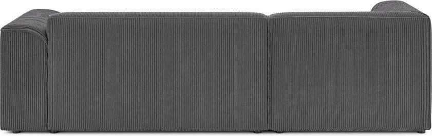 Ciemnoszary sztruksowy narożnik (lewostronny/z szezlongiem) Merid – Ropez