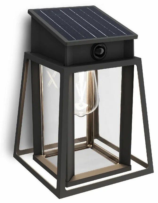 Philips Lysin UltraEfficient solarna oprawa LED zczujnikiem, czarna, 3,2 W, 500 lm, 4000 K