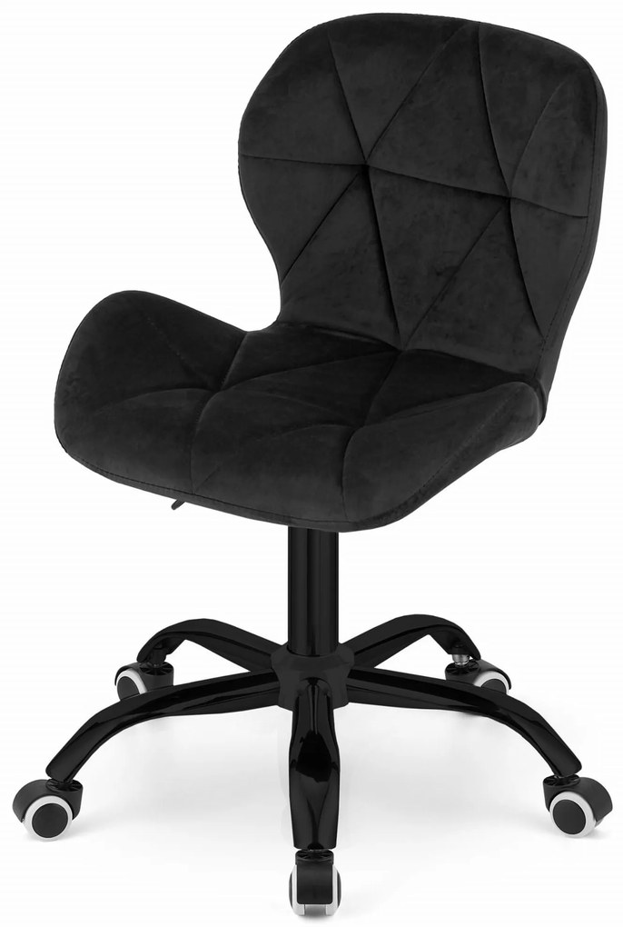 Czarny fotel biurowy NOTO VELVET