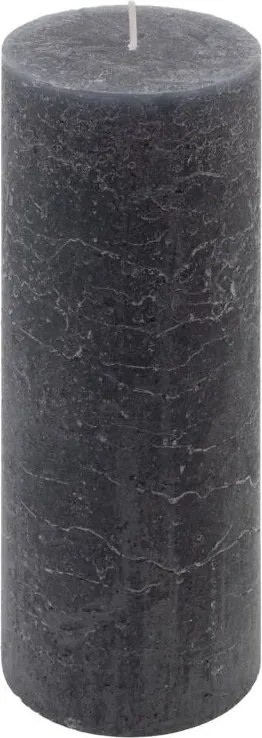 Zestaw świec rustykalnych, 20 cm, Ø 7,5 cm, antracyt, 4 szt.